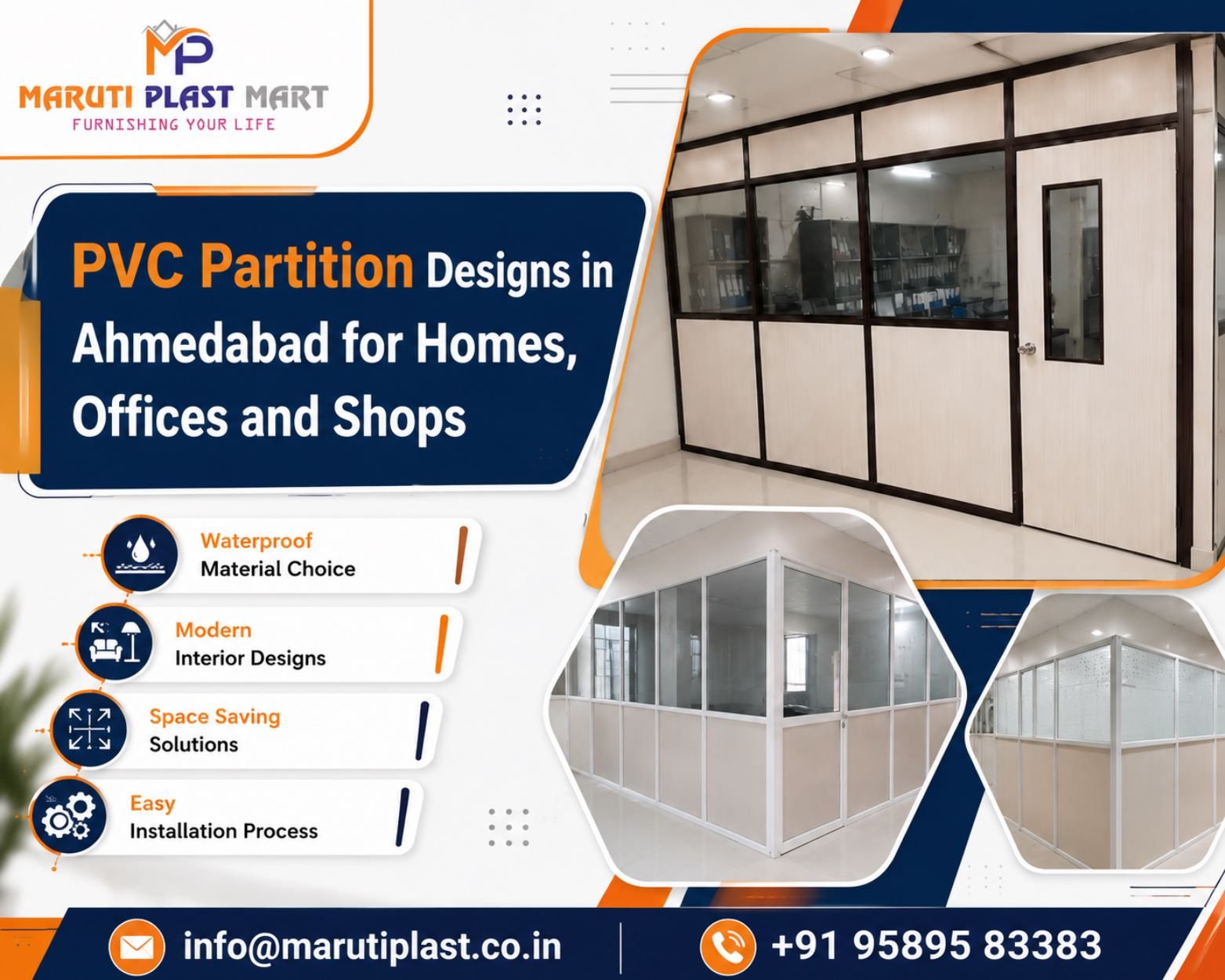 PVC Partition Designs in Ahmedabad for Homes, Offices and Shops
