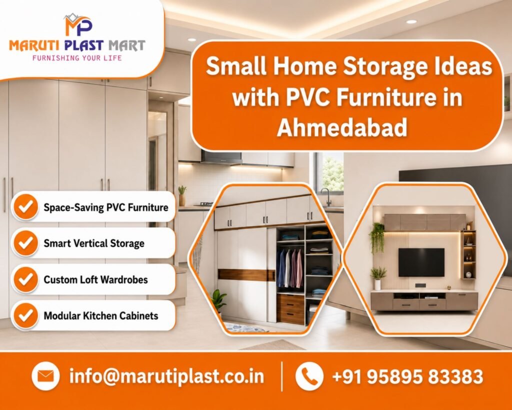 Small Home Storage Ideas with PVC Furniture in Ahmedabad